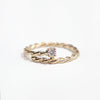 Twisted Diamond Bypass Ring