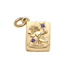 Large 'Violet' Golden Seed Packet with purple sapphires