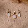 Three Petal Opal Pendant with Diamond