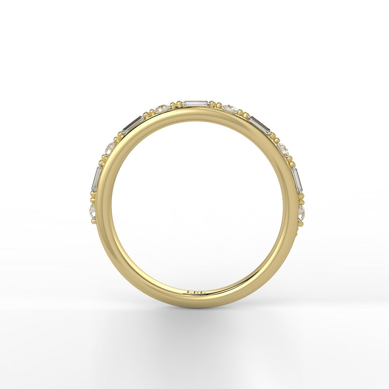 Bree Round and Baguette Diamond Ring
