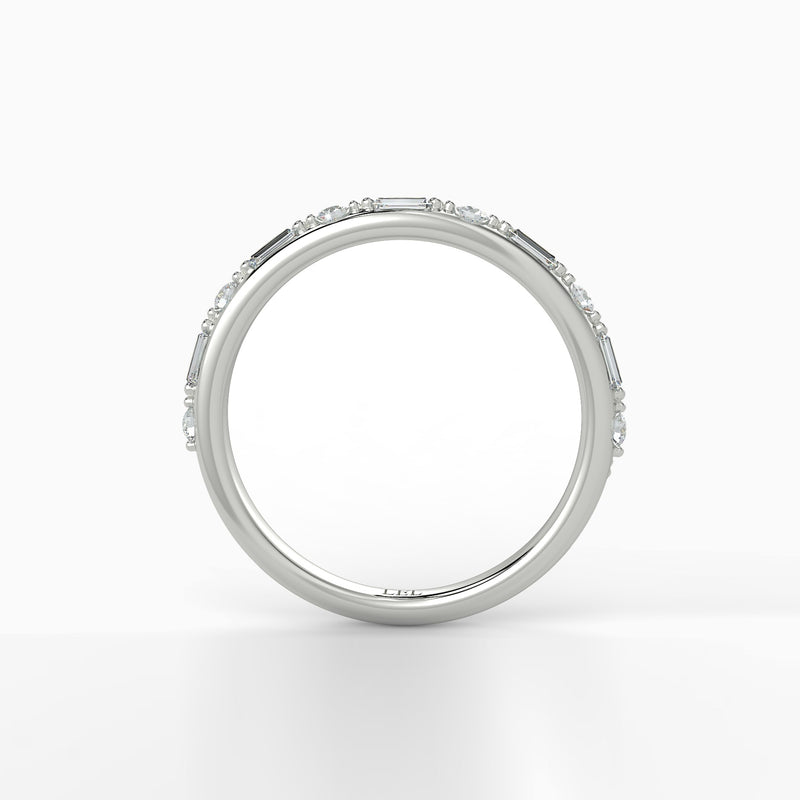 Bree Round and Baguette Diamond Ring