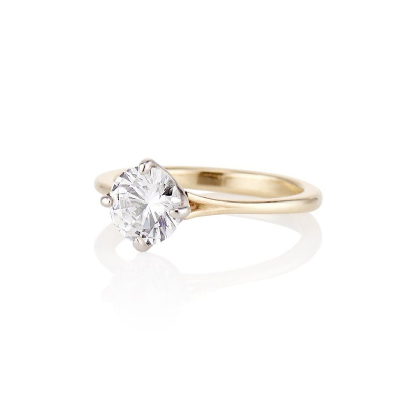 Grace Solitaire Four Prong Engagement Ring