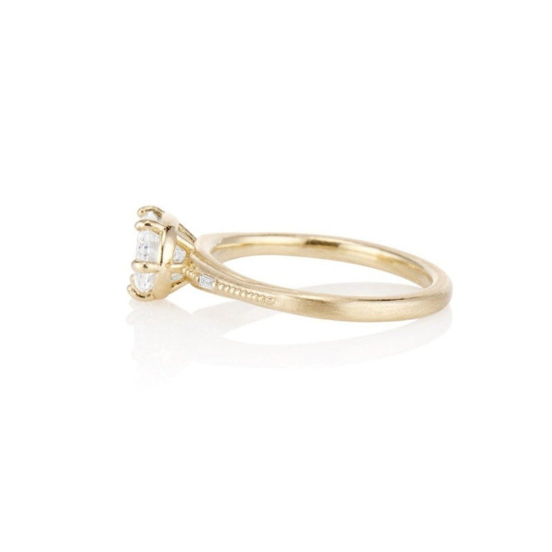 Regency Six Prong Oval Diamond Engagement Ring