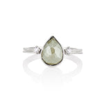 Mia Gray Rose Cut Pear Diamond Ring