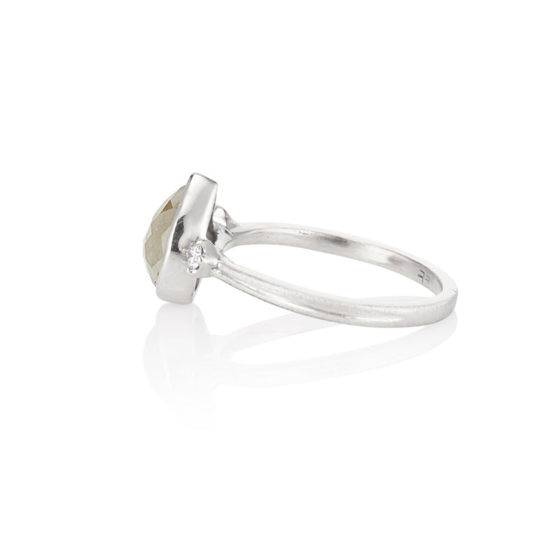 Mia Gray Rose Cut Pear Diamond Ring