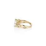 'Feathered Wing of Leaves' Gold Diamond Ring
