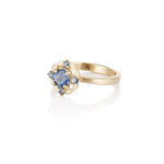 Laurel Montana Blue Sapphire Halo Ring