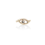 'Golden eye' beaded stud earrings - LEL JEWELRY