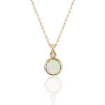 'Rose vine' Opal diamond pendant - LEL JEWELRY