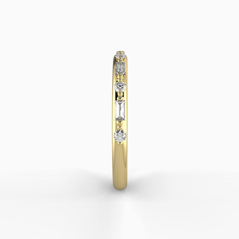 Bree Round and Baguette Diamond Ring