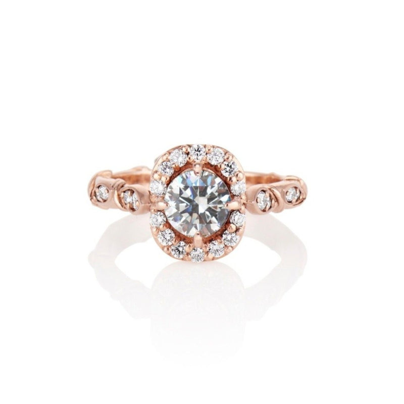 'Olivia' Round White Diamond Ring
