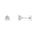 2ctw Three Prong Martini Diamond Studs