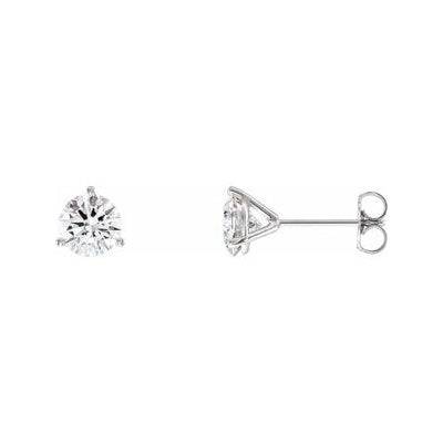 2ctw Three Prong Martini Diamond Studs