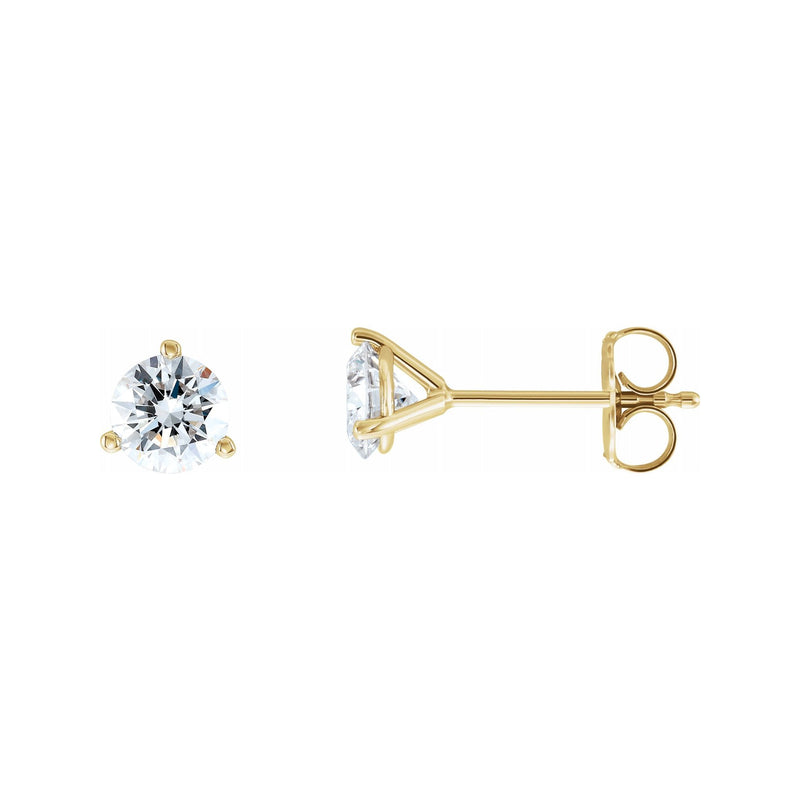 Martini Diamond studs in yellow gold Ellie Lee