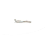 Leaf Wrap Double Diamond Ring Silver