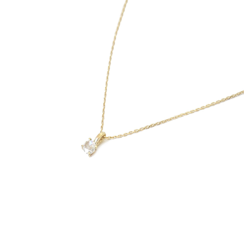 Rose Cut Diamond Solitaire Necklace