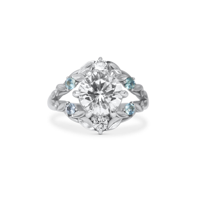 Bay Leaf Diamond Engagement Ring