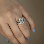 Bay Leaf Diamond Engagement Ring
