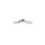 Bay Leaf band set with montana sapphire