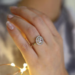 Cora Rose Cut Diamond Halo Ring