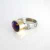 Checkerboard Amethyst Ring