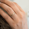 Filigree Scrollwork Pierced band in yellow gold by Ellie Lee Fine Jewelry, worn on the finger model