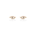 'Golden eye' beaded stud earrings - LEL JEWELRY