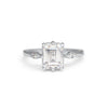 Heather Emerald cut Diamond Leaf Ring Size 7