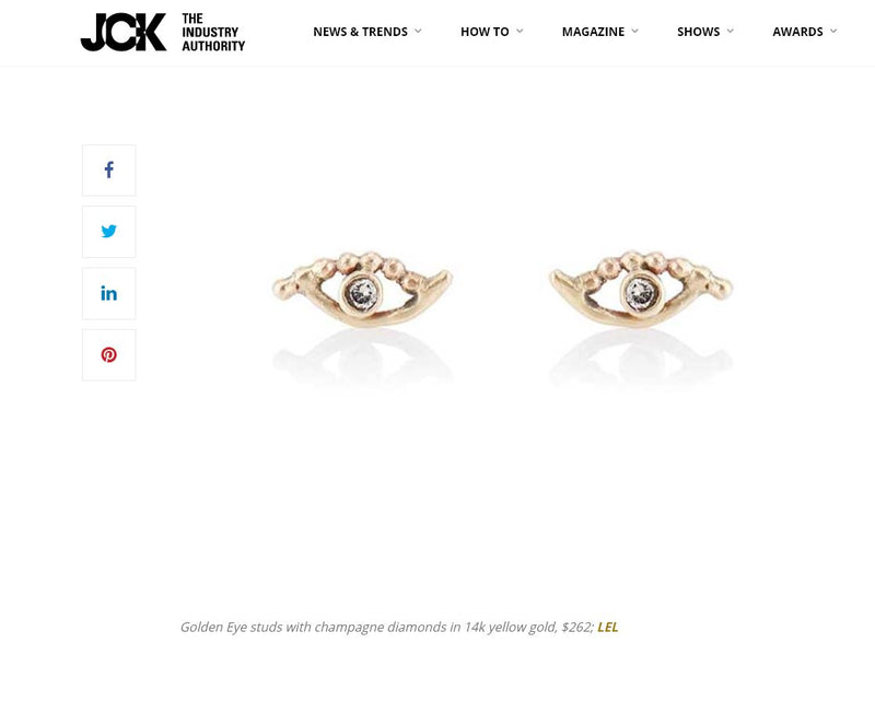 'Golden Eye' Beaded Stud Earrings