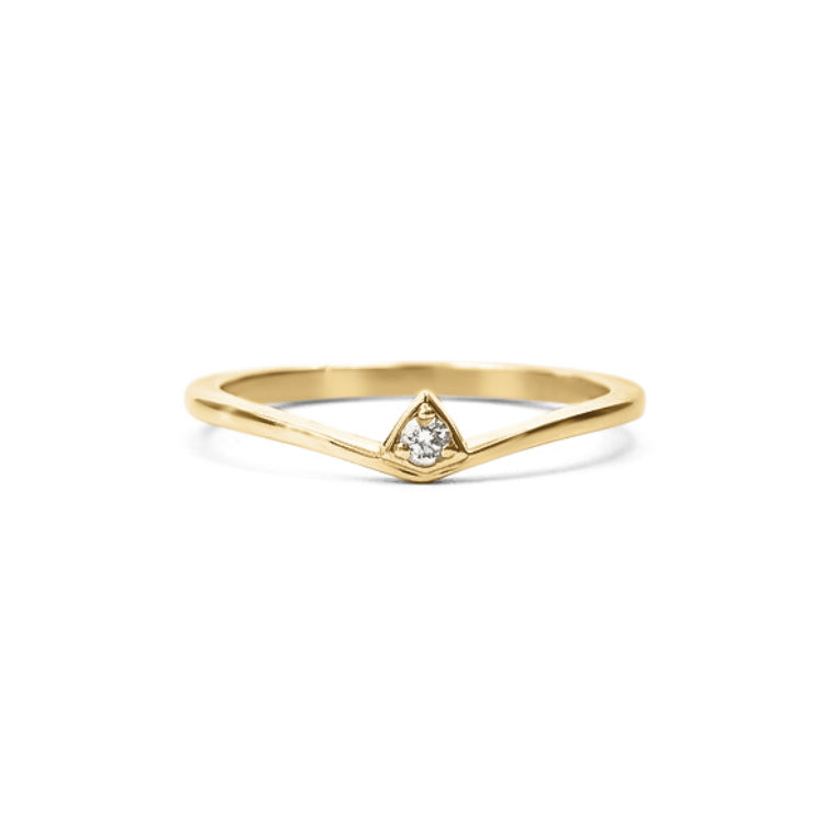 Shield Diamond Ring