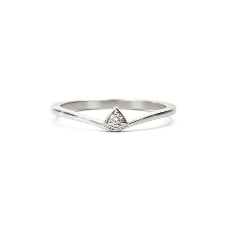 Shield Diamond Ring
