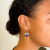 Laurel Lapis and Emerald Dangle Earrings