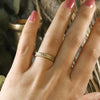Wheat Eternity Band worn hand by Ellie Lee Fine Jewelry