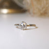 Marigold Solitaire Rose Cut Moissanite Ring Size 6