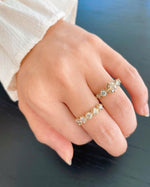 Marigold Five Champagne Diamond Ring Size 6