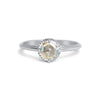 Marigold Solitaire Rose Cut Moissanite Ring