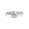 Marigold Solitaire Rose Cut Moissanite Ring Size 6