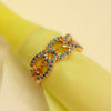 A Set of Blue diamond Crown Stacking Bands - LEL JEWELRY