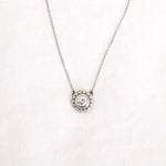 Platinum Flower Diamond Necklace - LEL JEWELRY