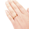 Leaf Wrap Double Diamond Ring Rose Gold Size 5-7