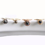 Passage Medium White Gold Black Diamond Ring Size 6