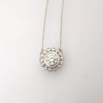 Platinum Flower Diamond Necklace - LEL JEWELRY