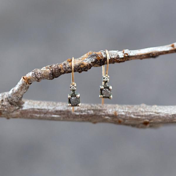 'Raw & Refined' Diamond Earrings - LEL JEWELRY