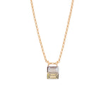 Reflection Baguette Moissanite Two-Tone Gold Necklace