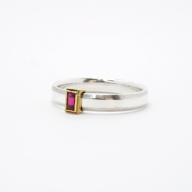 Rev Two Tone Silver and Gold Rolling Ring