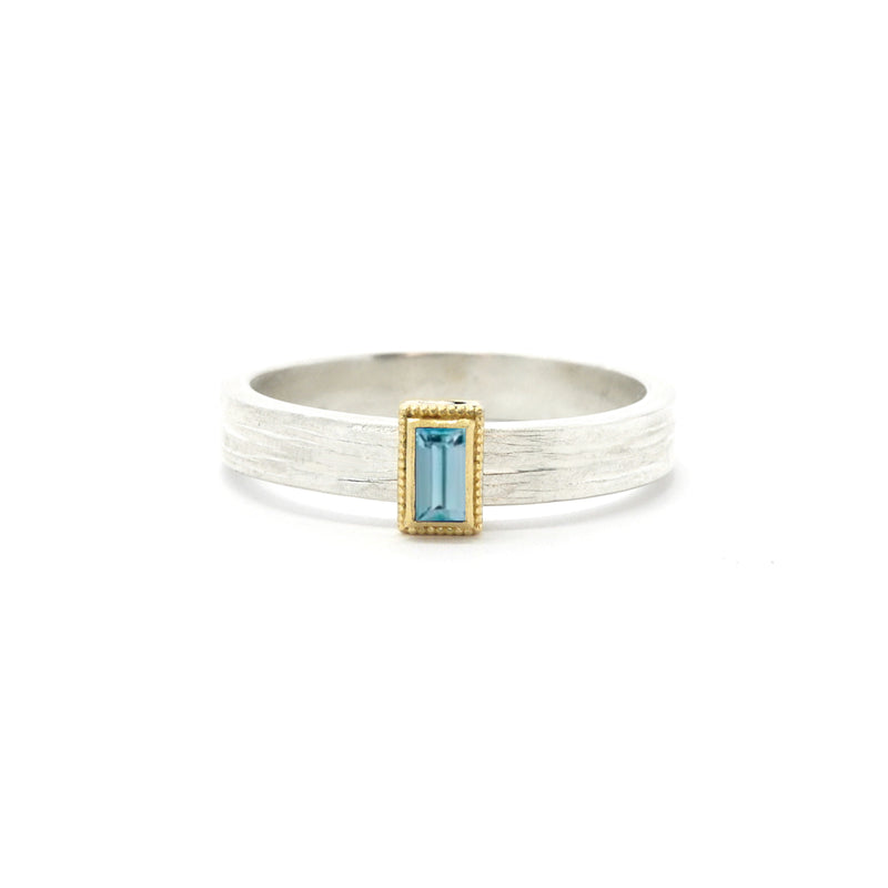 Rev Gold and silver Rustic Rolling Ring