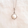 Reversible Diamond Pearl Pendant - LEL JEWELRY