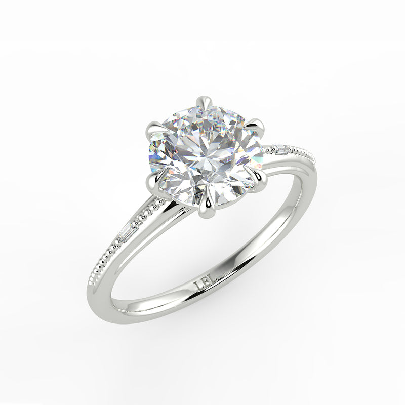 Regency Round Diamond Engagement Ring Setting