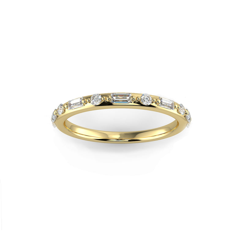 Bree Round and Baguette Diamond Ring