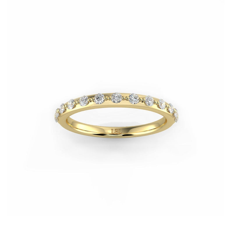 Belle Round Diamond Shared Beaded Ring